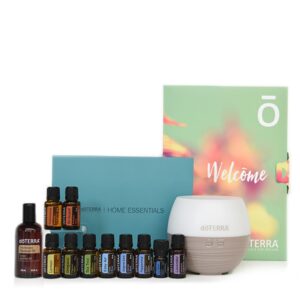 doTERRA Home Essentials Starter Pack (Frankincense, Lemon, Lavender, Oregano, Peppermint, Tea Tree, DigestZen/ZenGest, Easy Air, Ice Blue, On Guard, Fractionated Coconut, Petal Diffuser) AU/NZ